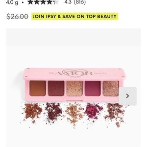 Amor Pink Plum Eyeshadow Palette - Warm Rose & Plum Shades